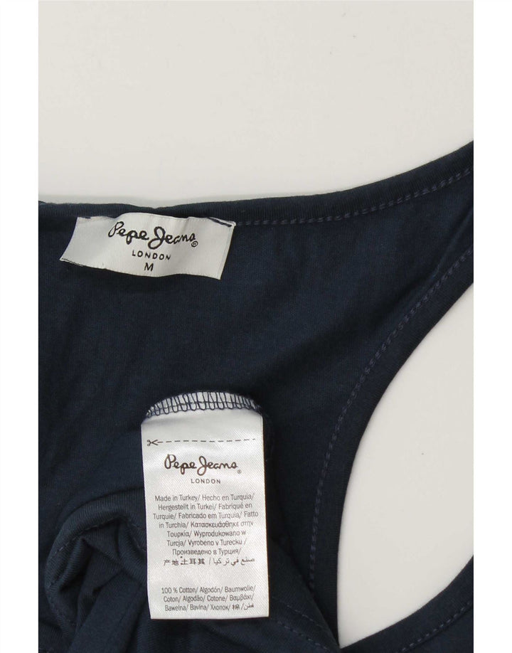 PEPE Jeans Herren-Weste mit Grafik, mittlere Marineblau-Baumwolle