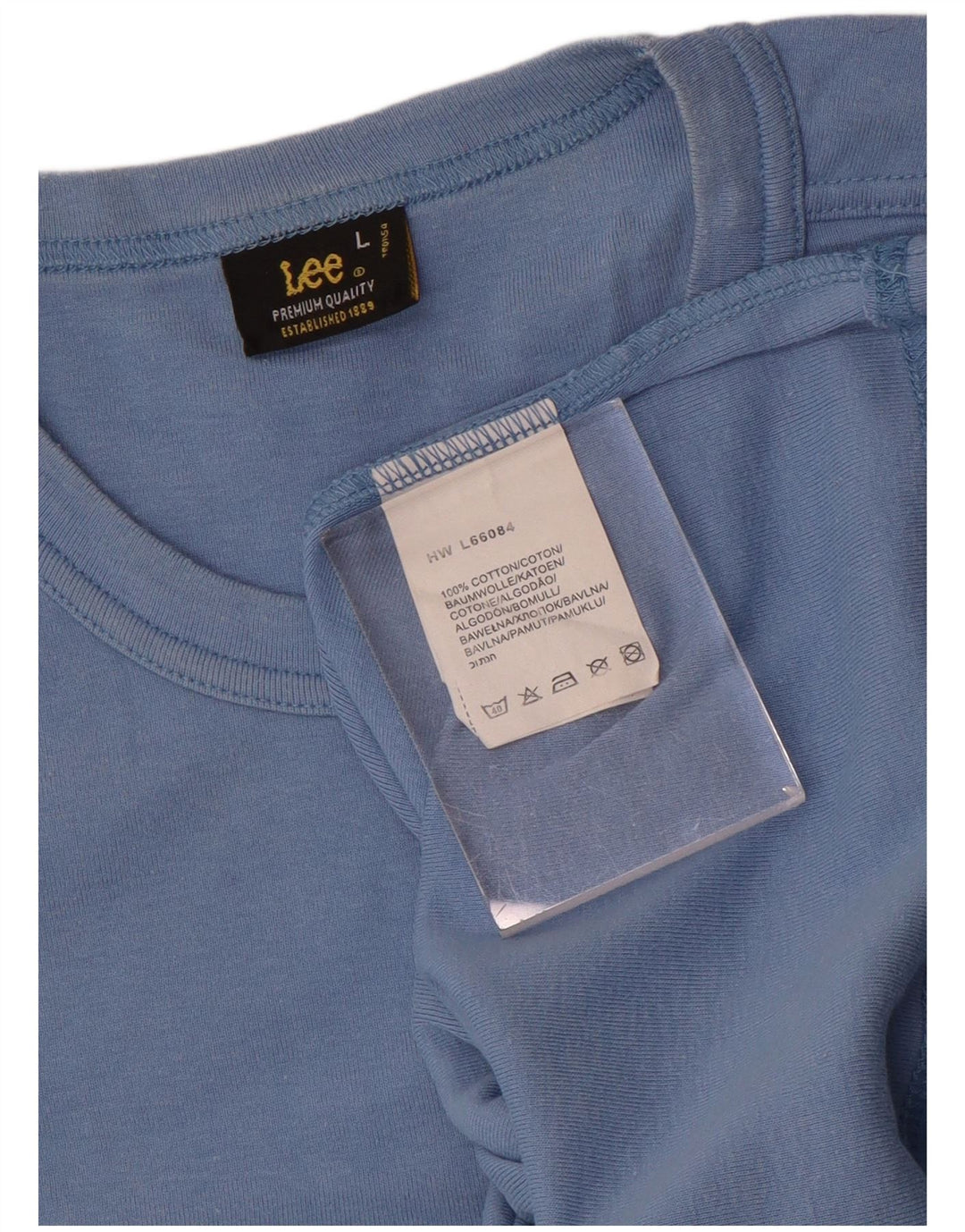 Lee Damen T-Shirt-Oberteil, groß, aus blauer Baumwolle