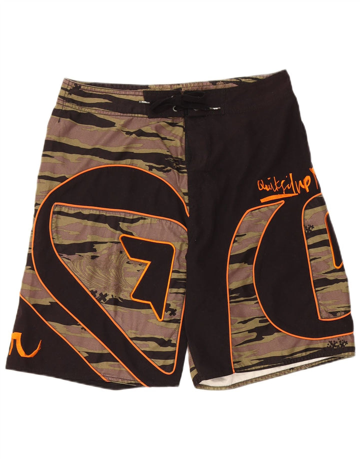Quiksilver Herren-Badeshorts mit Grafik, Mittelschwarzes Polyester