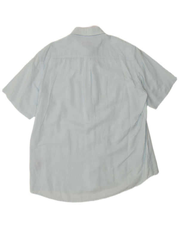 Kappa Mens Short Sleeve Shirt 2XL Blue Linen