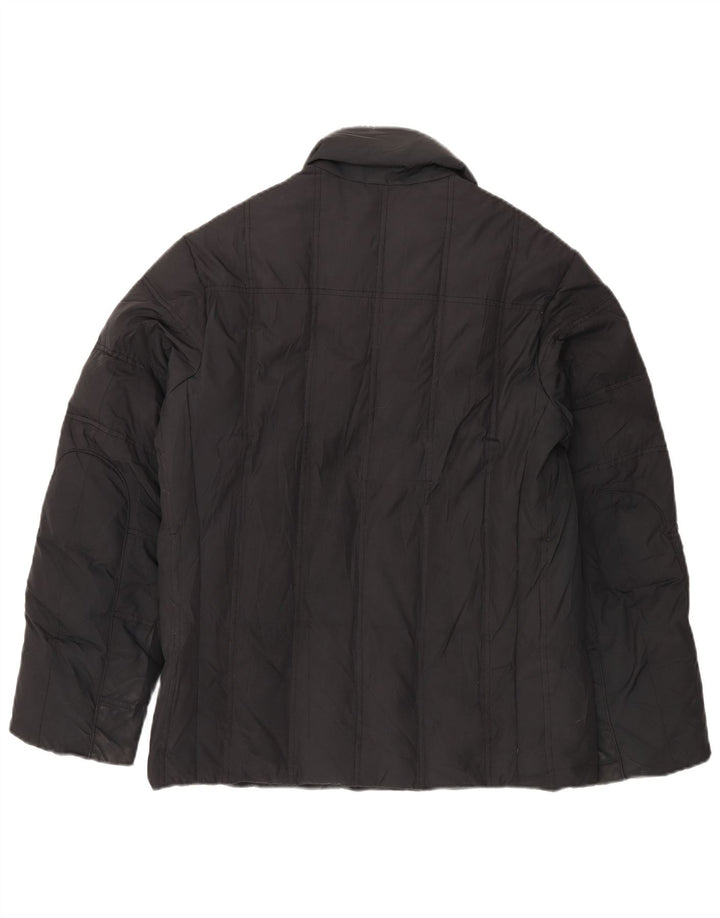 TRUSSARDI JEANS Herren wattierte Jacke IT 46 Small Schwarz