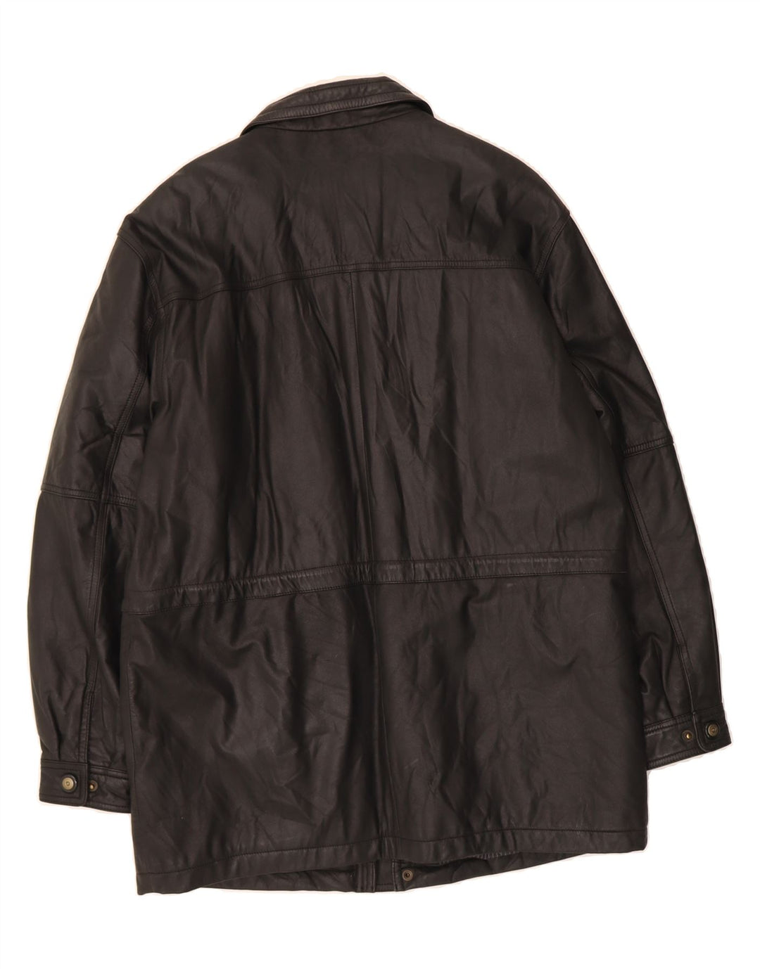 QUADRO Mens Leather Jacket IT 48 Medium Black Leather Vintage Quadro and Second-Hand Quadro from Messina Hembry 