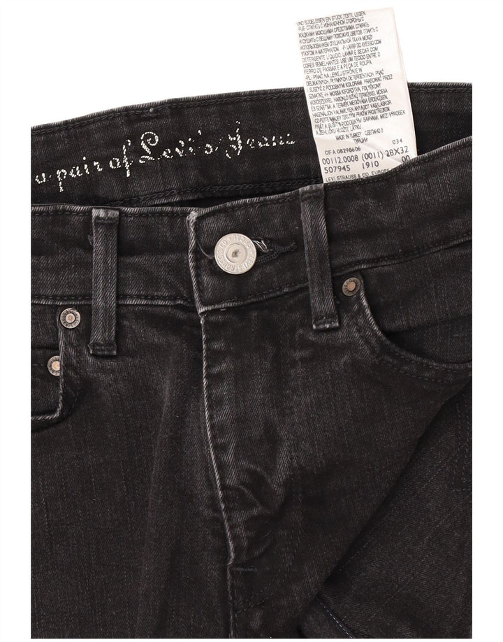 Levi's Damen Denim Hot Pants W28 Mittelschwarze Baumwolle