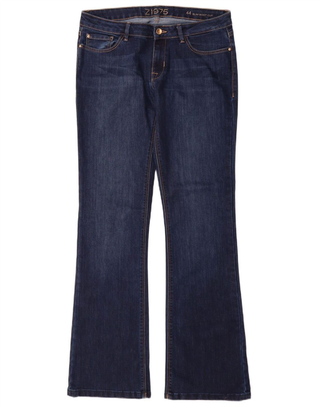 Zara Damen Slim Bootcut Jeans EU 44 XL W34 L34 Marineblau