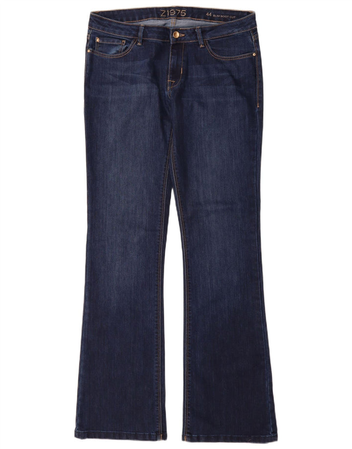 Zara Damen Slim Bootcut Jeans EU 44 XL W34 L34 Marineblau