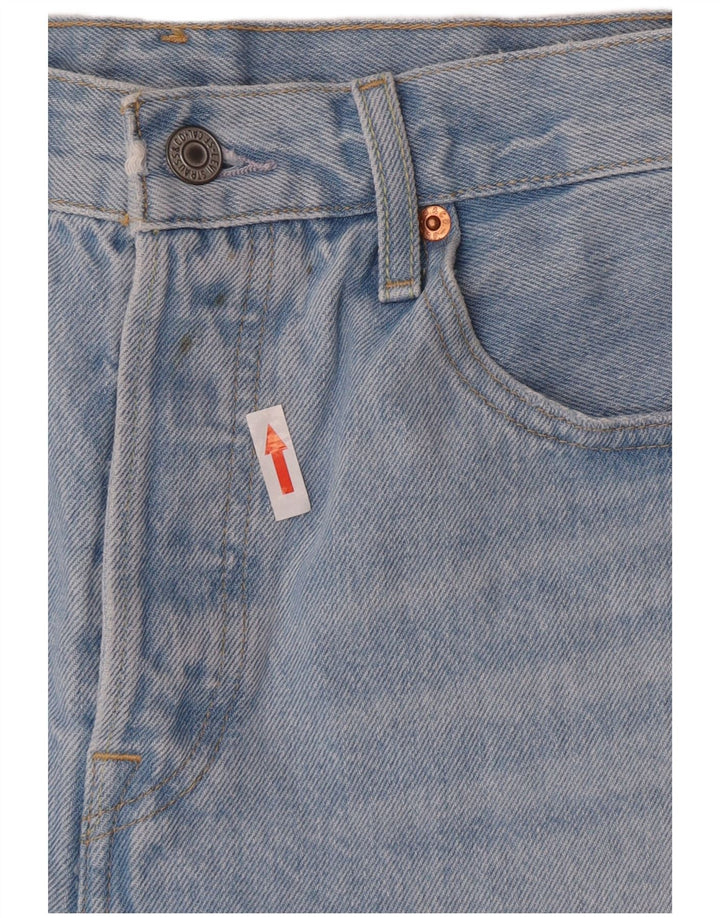 Levi's Damen 501 Denim Distressed Hot Pants W28 Mittelblau