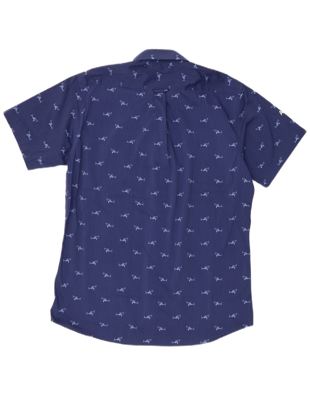 Izod Herren-Kurzarmhemd mit abstraktem Muster, groß, blau, Polyester