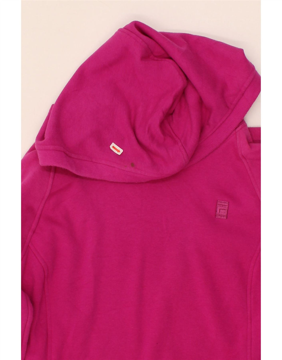 FILA Womens Hoodie Jumper UK 16 Large Pink Vintage Fila and Second-Hand Fila from Messina Hembry 