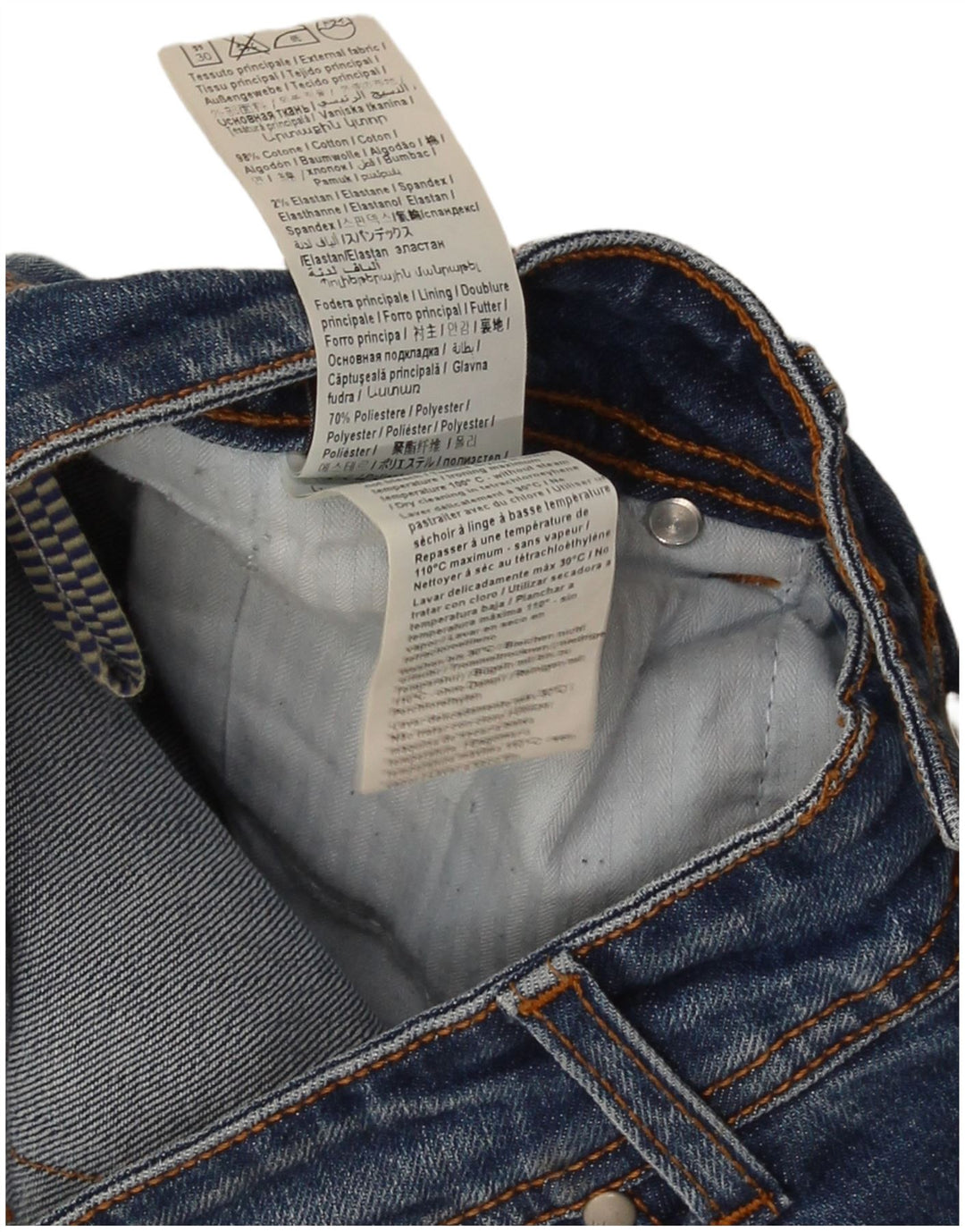 Liu Jo Herren Franktop Slim Jeans W32 L28 Blaue Baumwolle