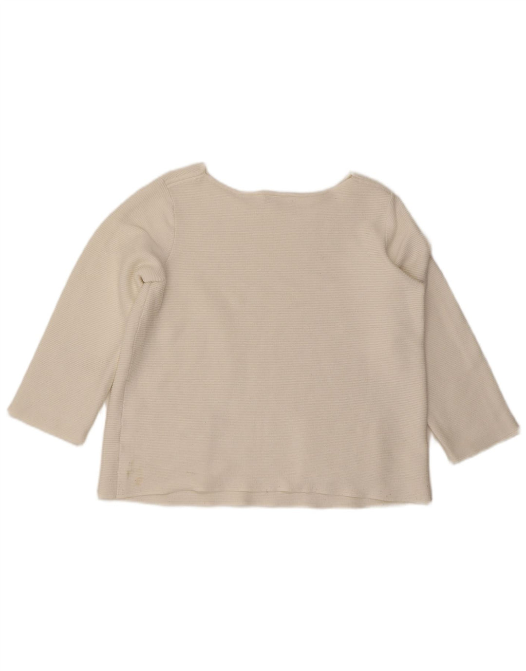 HOBBS Womens Crop Top 3/4 Sleeve UK 14 Medium White