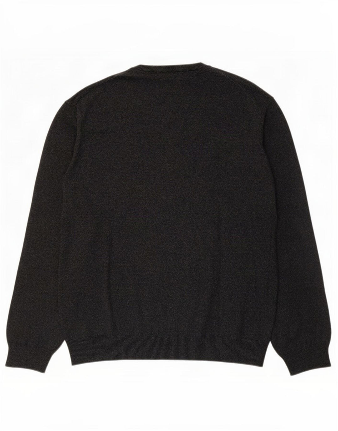 Gant Herren-Pullover mit V-Ausschnitt, groß, aus grauer Baumwolle