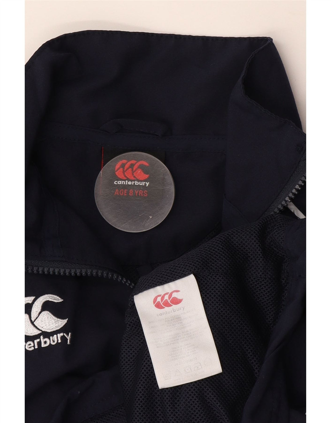 Canterbury Regenjacke für Jungen, 7–8 Jahre, marineblaues Polyester