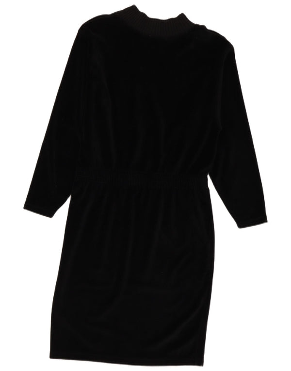 Lizsport Langarm-Pulloverkleid für Damen, UK 10, Größe S, Schwarz, Baumwolle