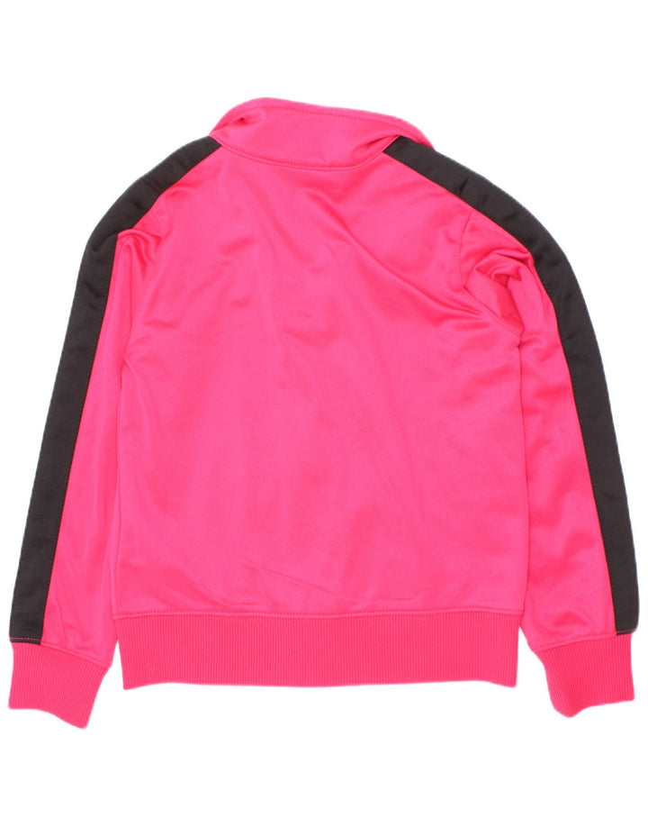 Nike Mädchen-Trainingsanzug-Top-Jacke, 3–4 Jahre, XS, rosafarbenes Farbblock-Polyester