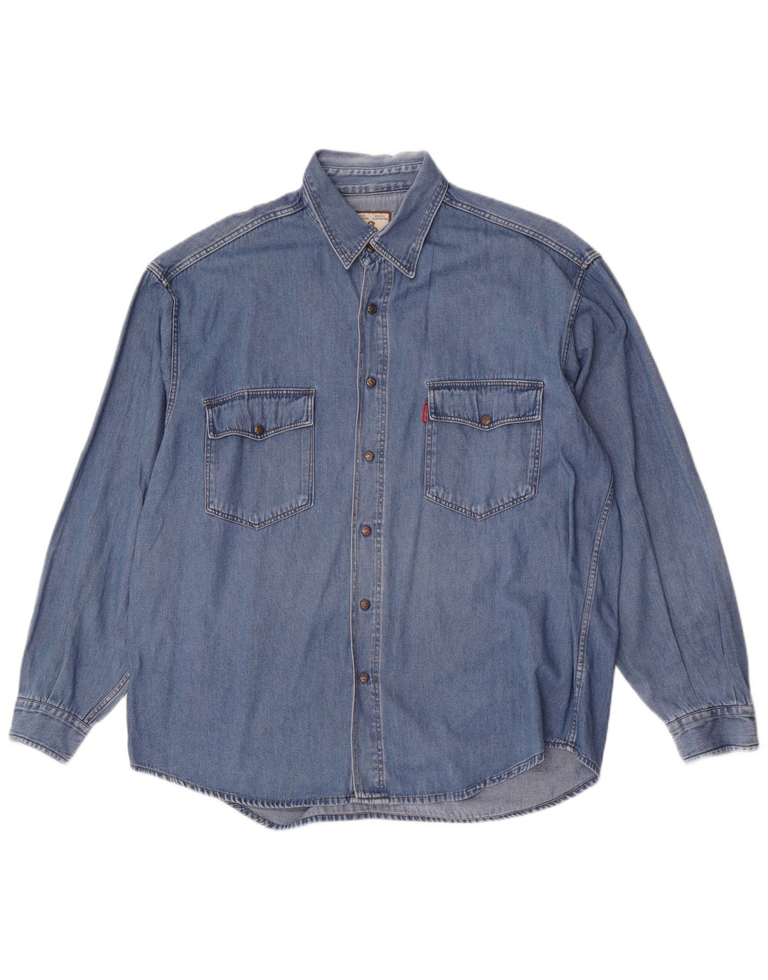 Vintage Herren Jeanshemd Große blaue Baumwolle