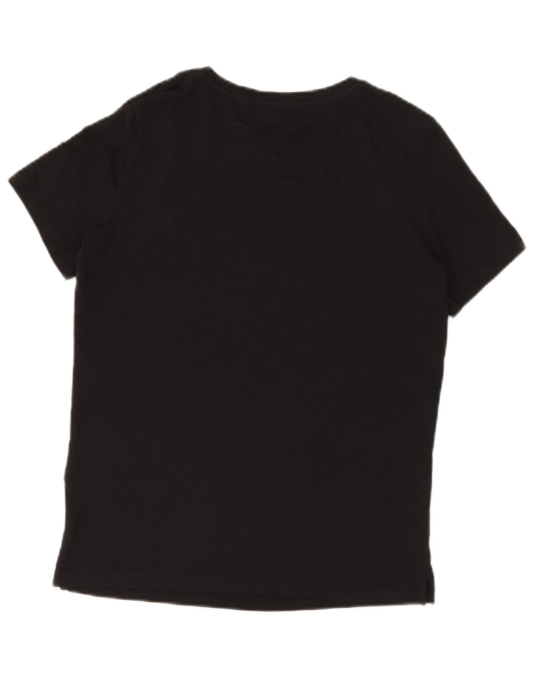 Guess Damen Grafik-T-Shirt-Oberteil UK 14 Mittelschwarze Baumwolle