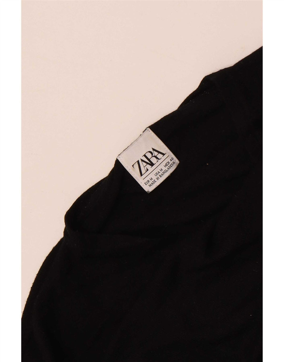 Zara Herren-Pullover mit V-Ausschnitt, Mittelschwarz