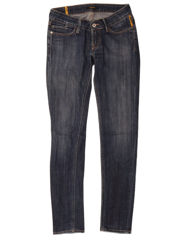 Meltin' Pot Damen Skinny Jeans W27 L32 Marineblau Baumwolle