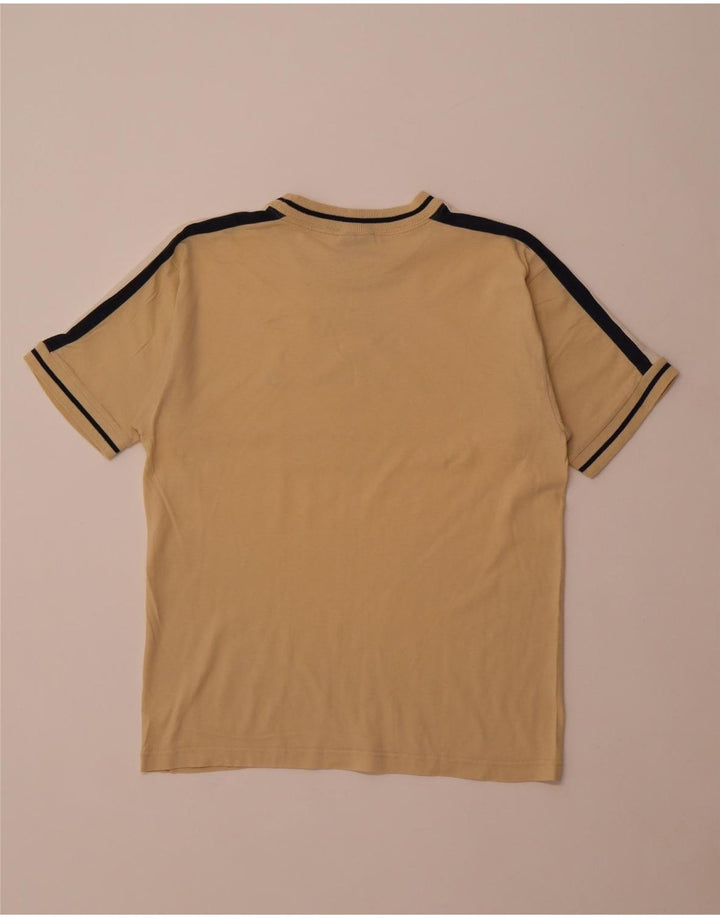 CHAMPION Herren T-Shirt Top Small Beige Colourblock Baumwolle