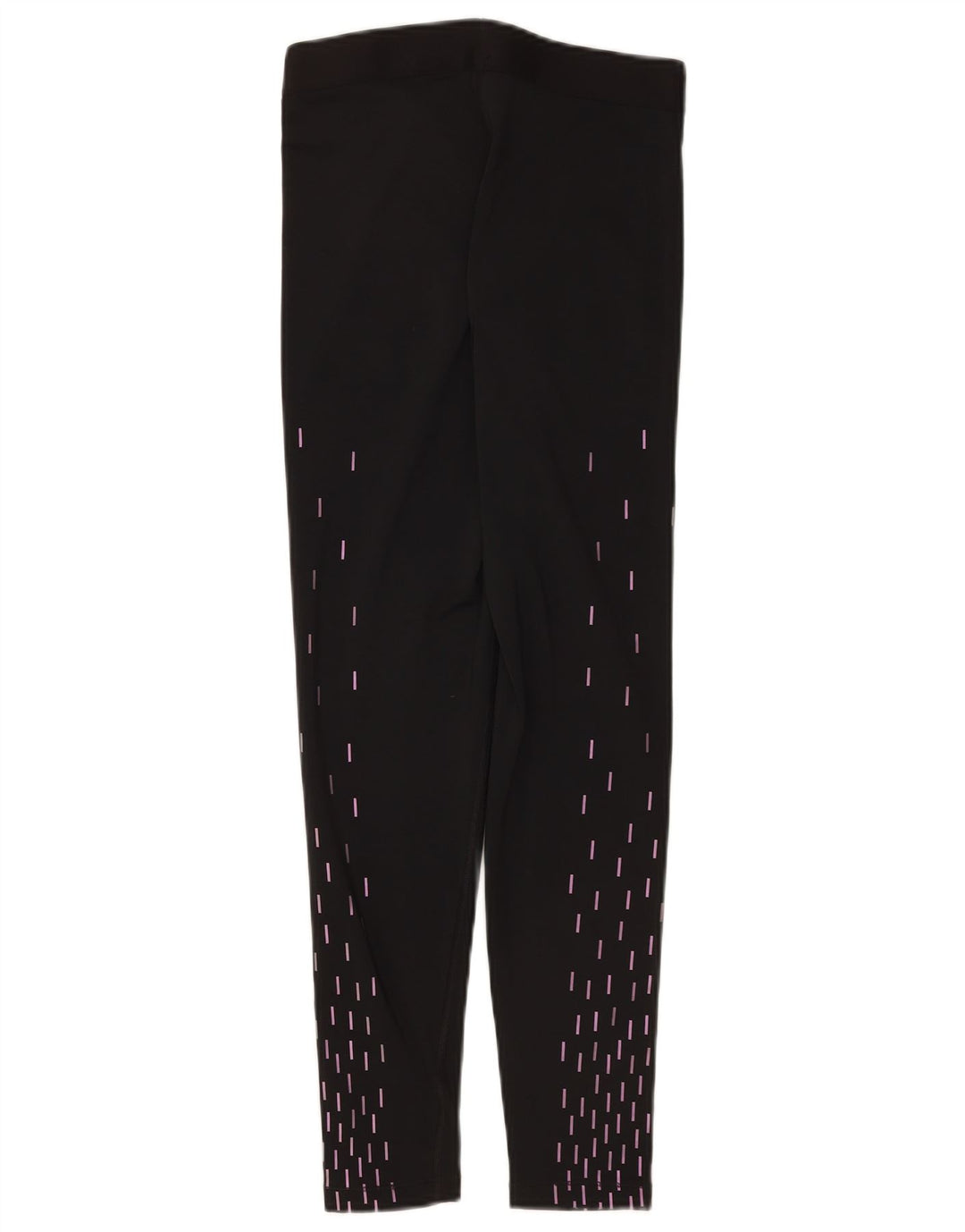 Nike Damen Dri Fit Graphic Leggings UK 12 Medium Schwarz Geometrisch