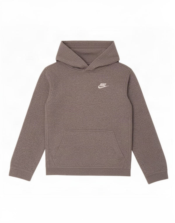 Nike Kapuzenpullover für Jungen, 12–13 Jahre, groß, grau gefleckte Baumwolle