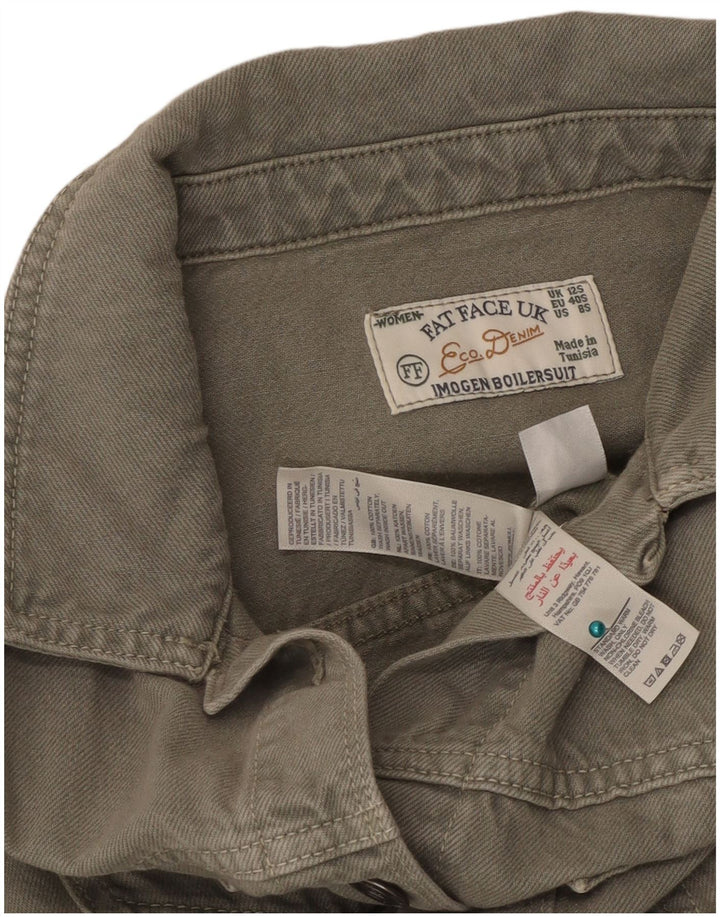 Fat Face Denim-Overall für Damen, UK 12, mittlere Khaki-Baumwolle