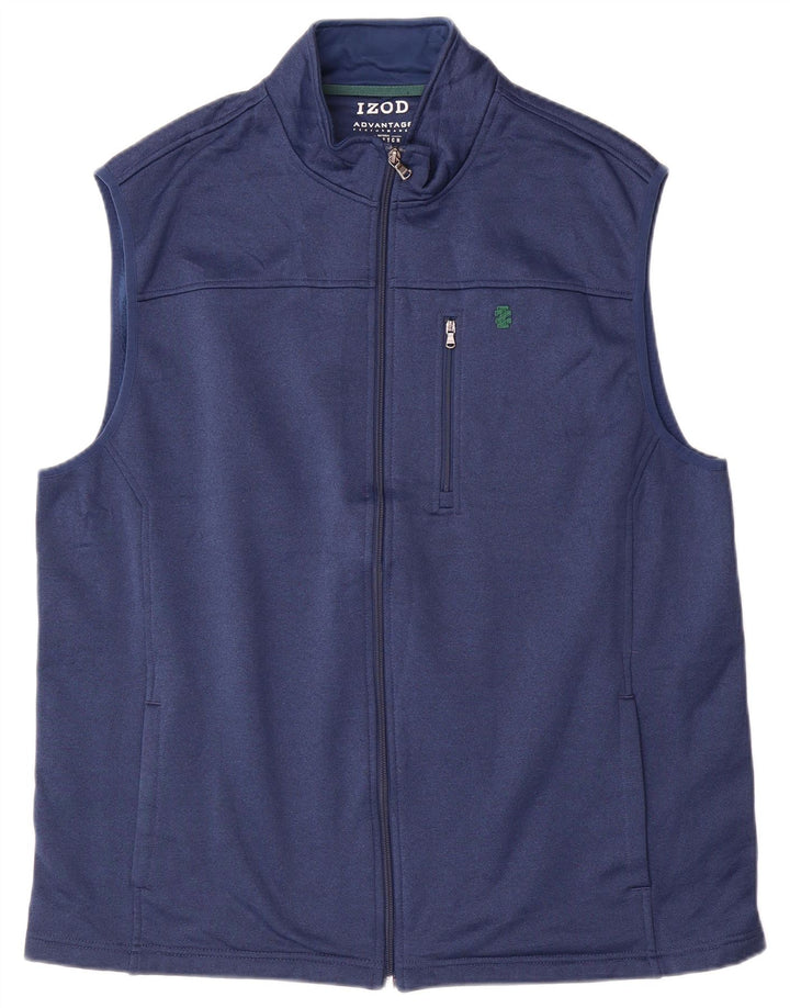 IZOD Herren-Trainingsanzug, ärmellos, Jacke, XL, Marineblau, Polyester