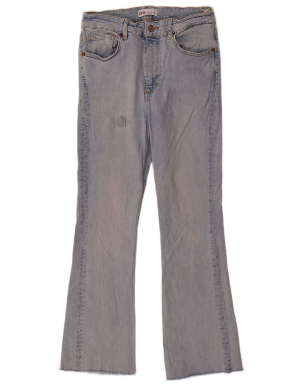 Zara Damen Schlagjeans EU 42 Large W32 L27 Blaue Baumwolle