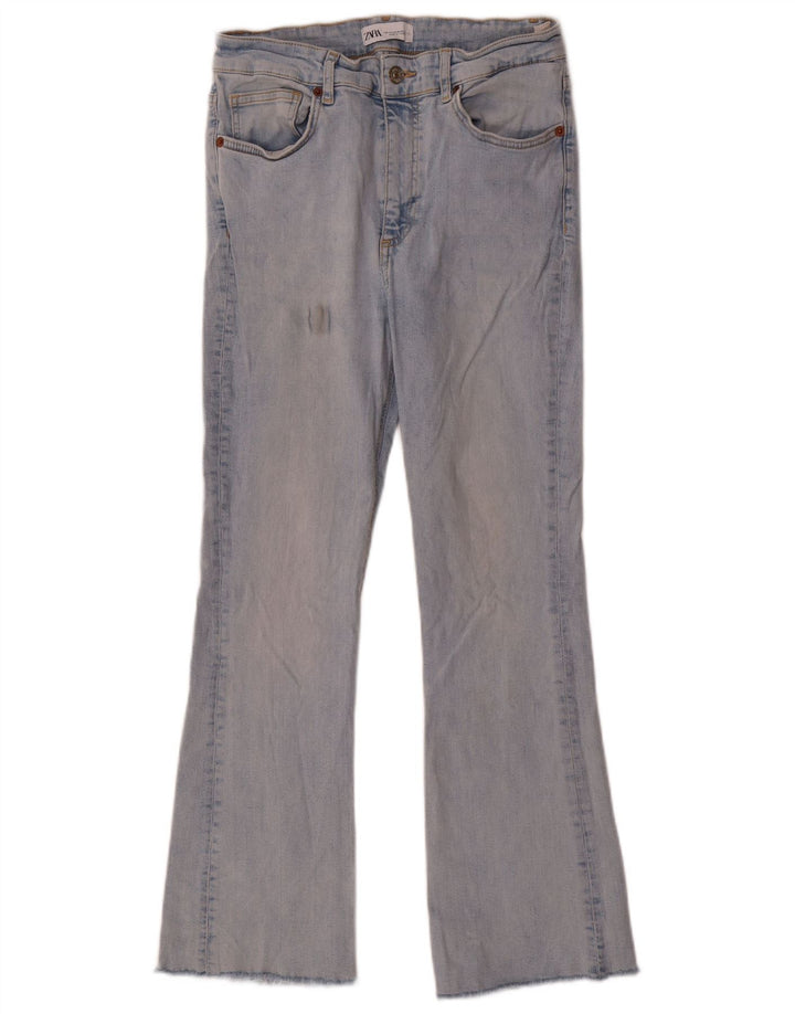 Zara Damen Schlagjeans EU 42 Large W32 L27 Blaue Baumwolle