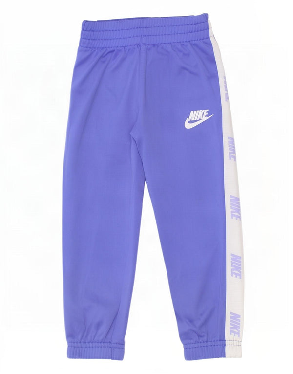 Nike Mädchen-Trainingshose mit Grafik, Jogginghose, 2–3 Jahre, Lila, Farbblock