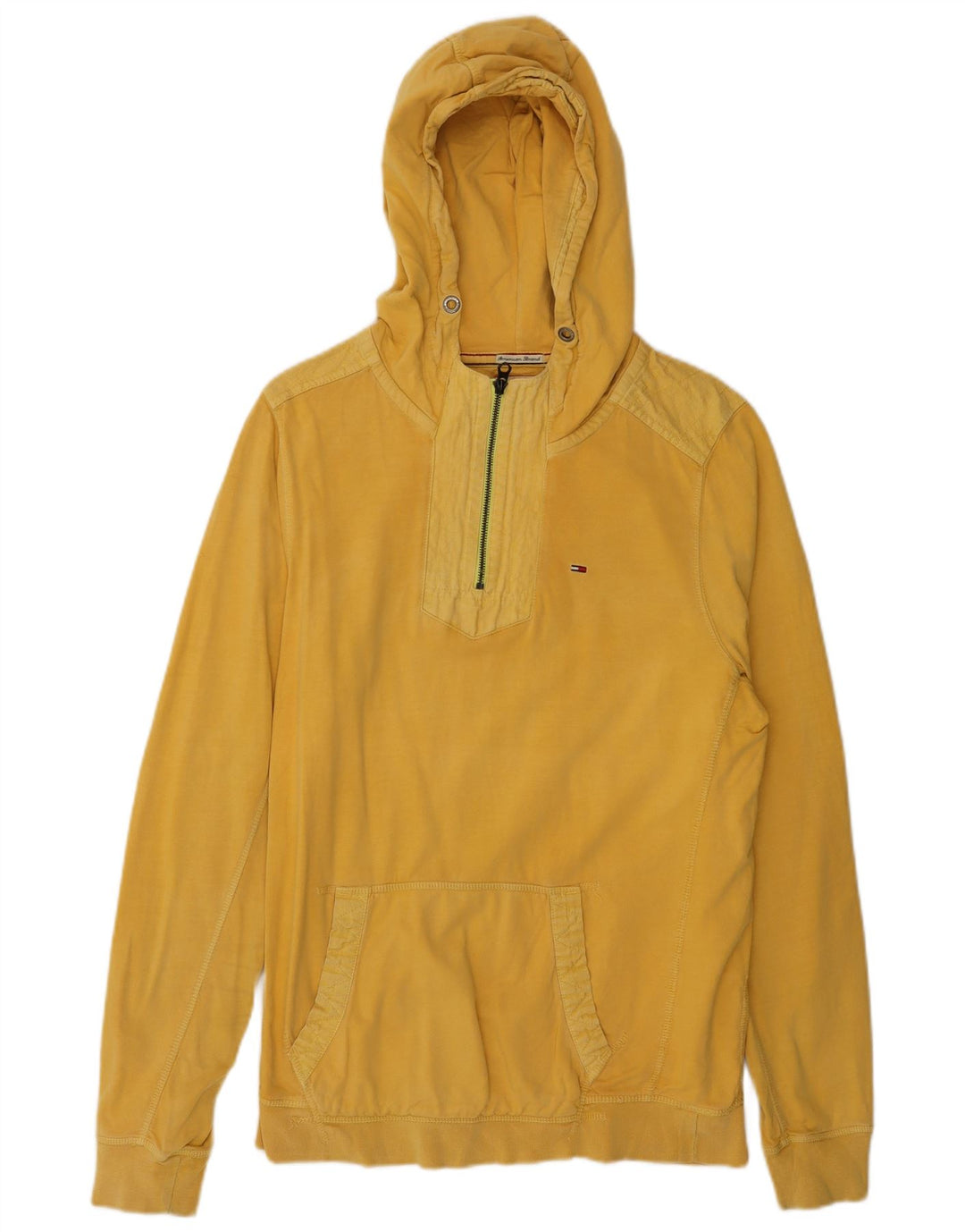 TOMMY HILFIGER Herren Kapuzenpullover mit Reißverschluss, Mittelgelb