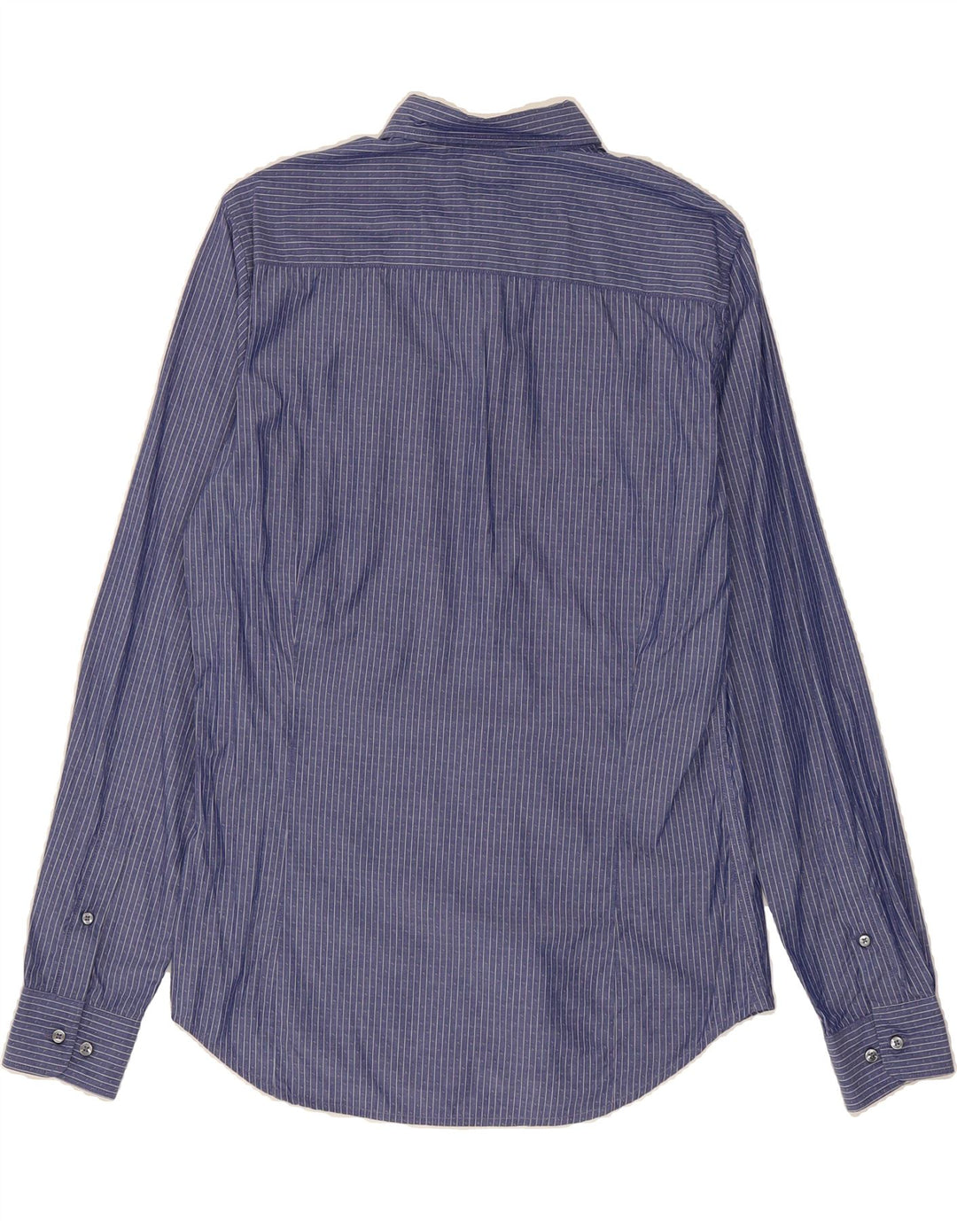SISLEY Mens Shirt Size 15 1/2 40 Medium Blue Striped Cotton Vintage Sisley and Second-Hand Sisley from Messina Hembry 