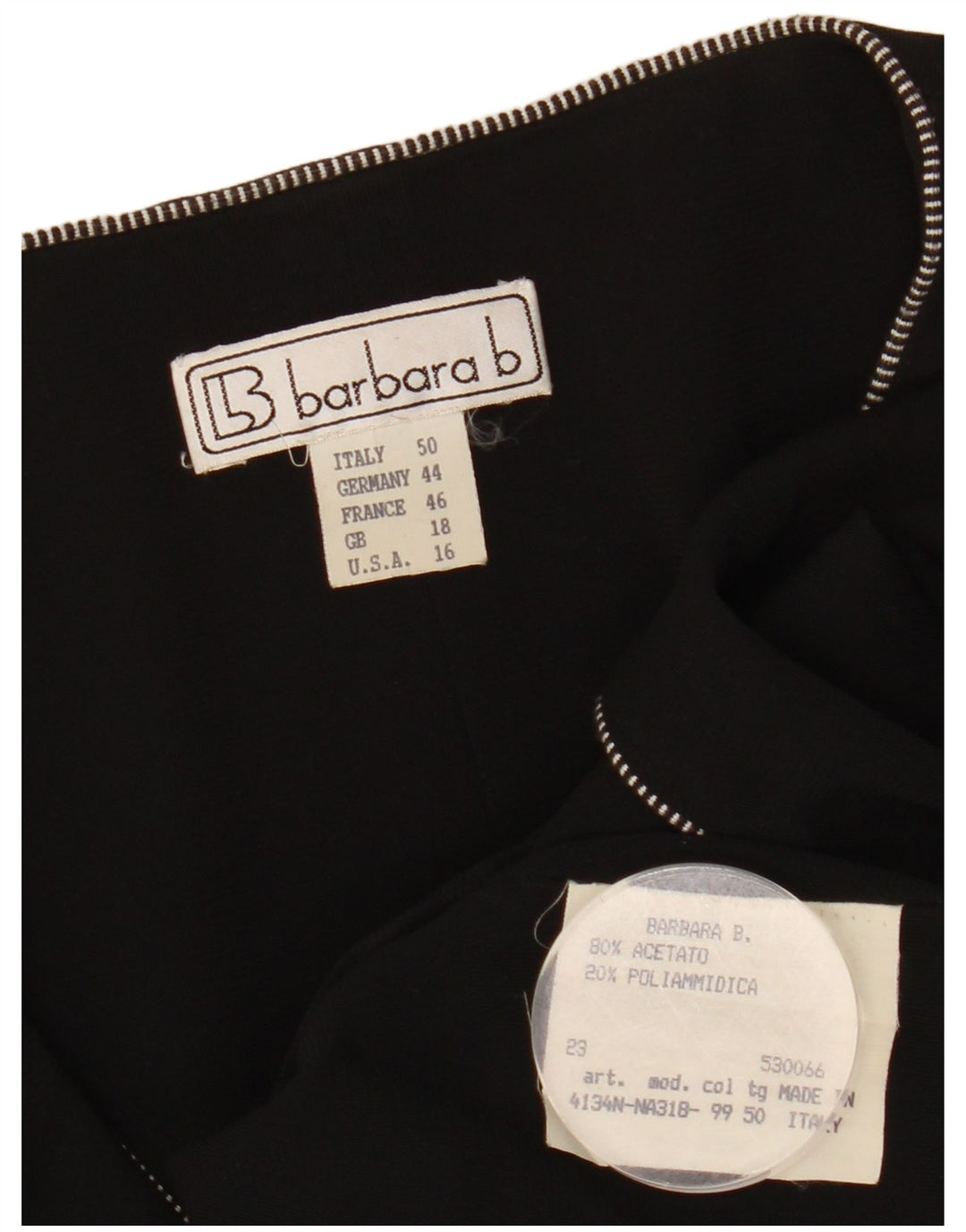 BARBARA Damen Cardigan Top UK 18 XL Schwarz Acetat