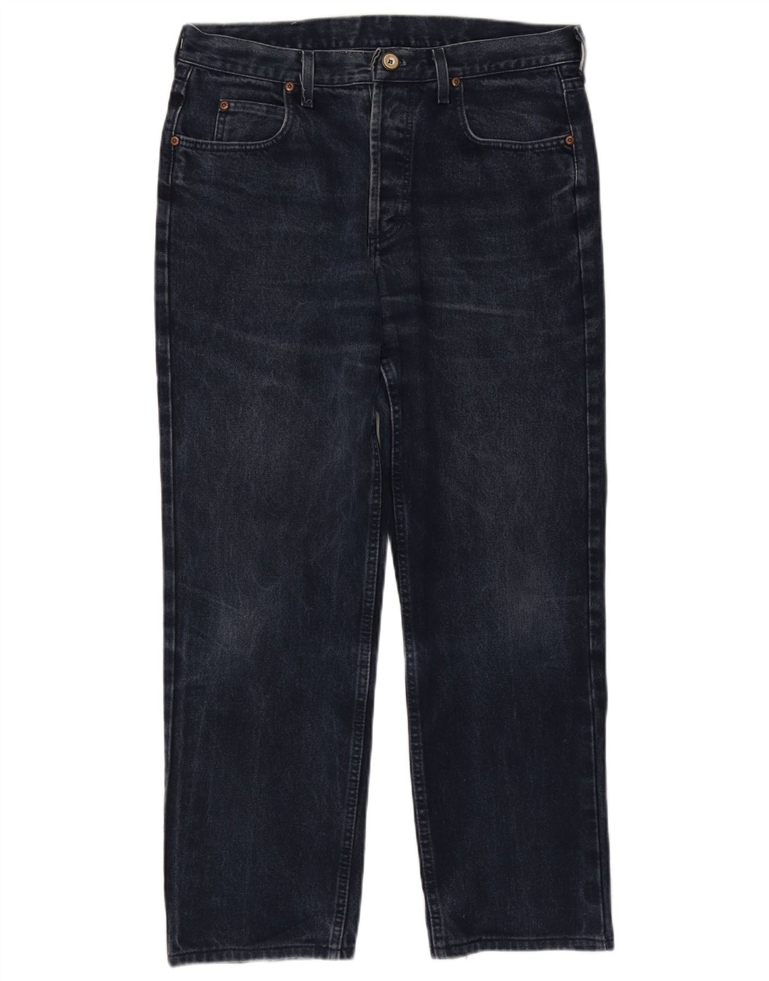 Lee Herren Chicago Straight Jeans W34 L28 Marineblau Baumwolle