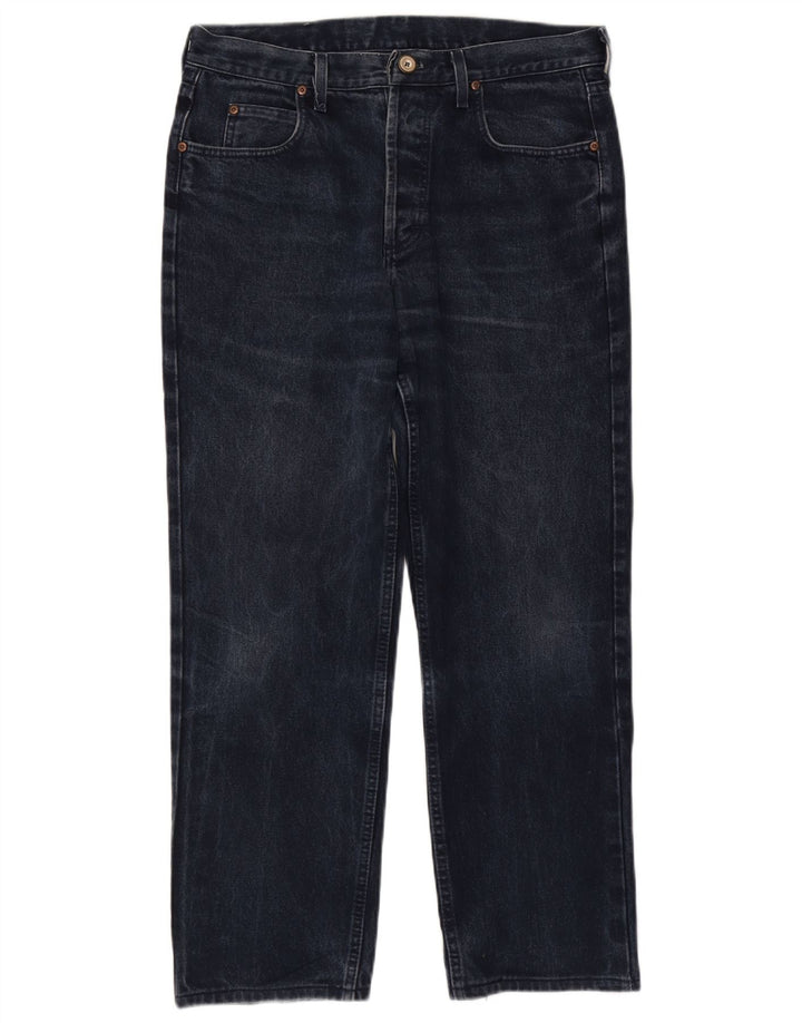 Lee Herren Chicago Straight Jeans W34 L28 Marineblau Baumwolle