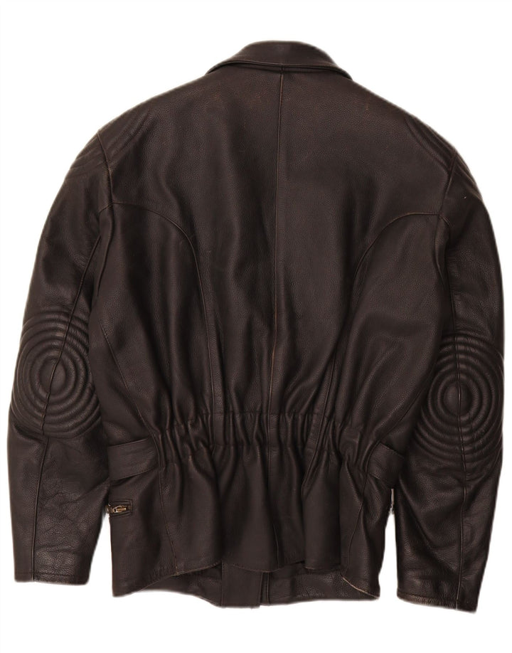 HIGHWAY 1 Damen Bikerjacke IT 40 Small Schwarzes Leder