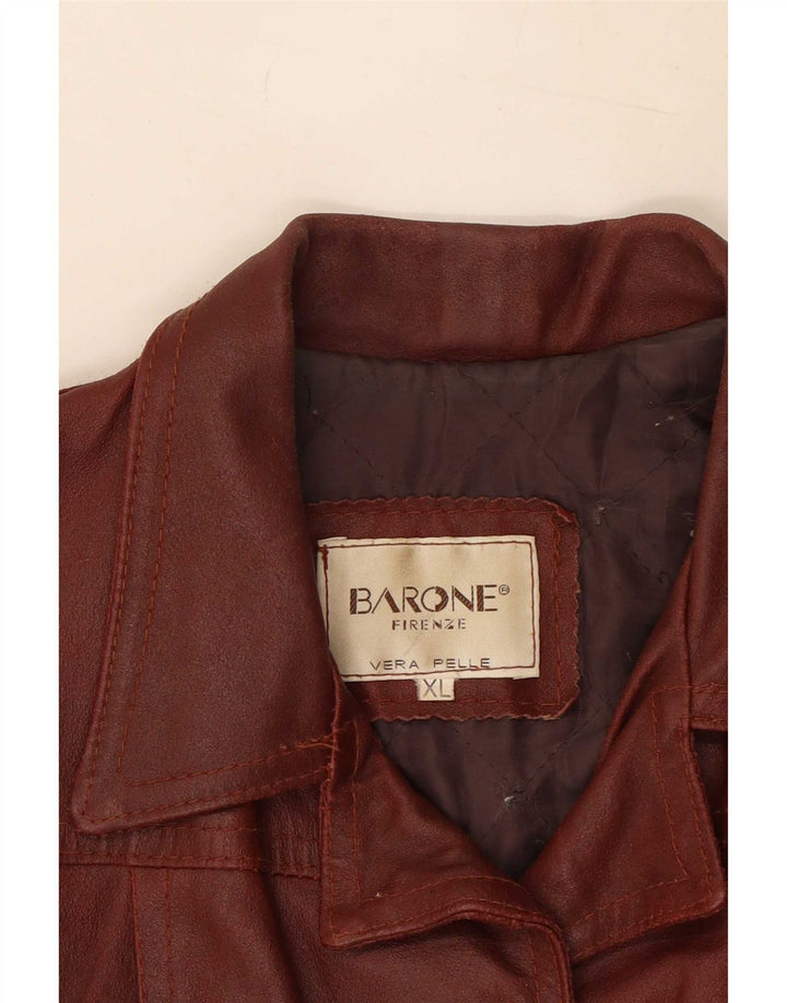 Barone Damen Lederjacke UK 18 XL Braun