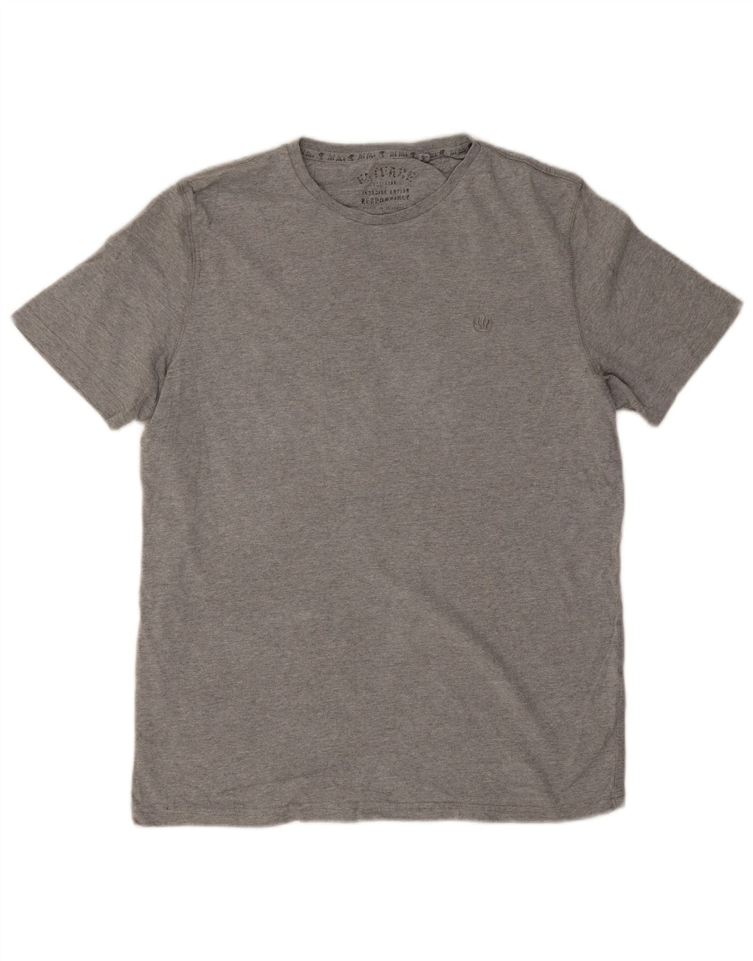 Fat Face Herren-T-Shirt aus mittelgrauer Baumwolle