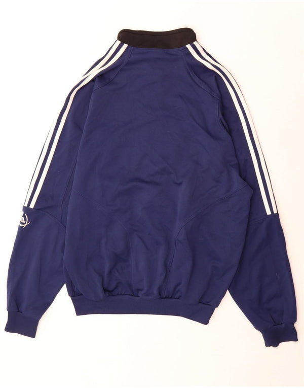 Adidas Herren-Trainingsanzugoberteil, UK-Größe 44/46, groß, Marineblau, Farbblock