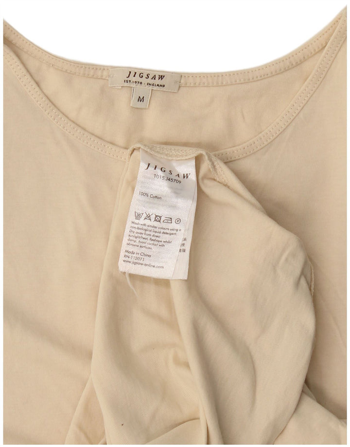 Jigsaw Damen-Trägershirt UK 14 Mittelbeige Baumwolle