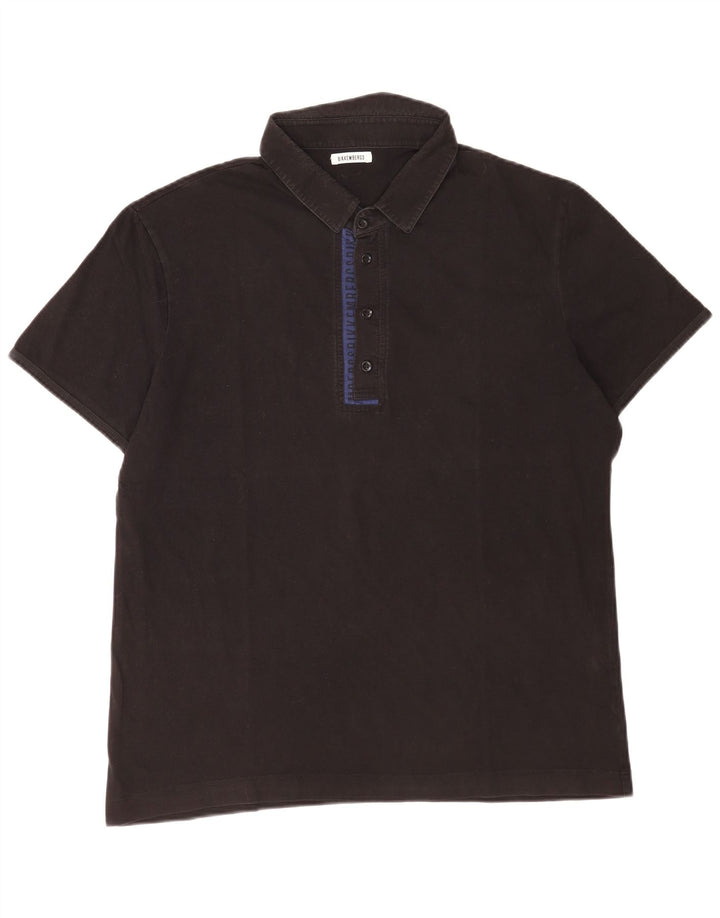 Bikkembergs Herren Poloshirt 2XL Schwarz Baumwolle