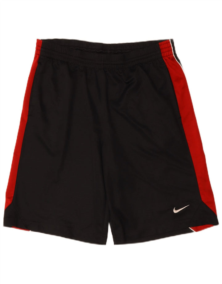 NIKE Herren-Sportshorts, groß, schwarzes Farbblock-Polyester