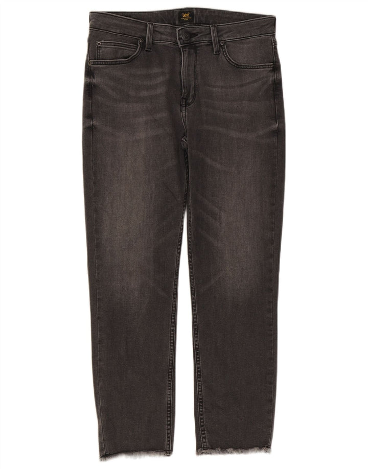 Lee Damen Elly Slim Jeans W29 L24 Graue Baumwolle