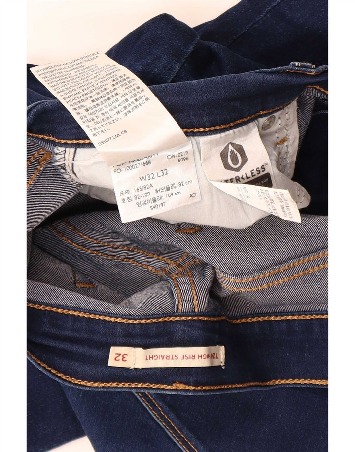 Levi's Damen 724 High Rise Straight Jeans W32 L26 Marineblau