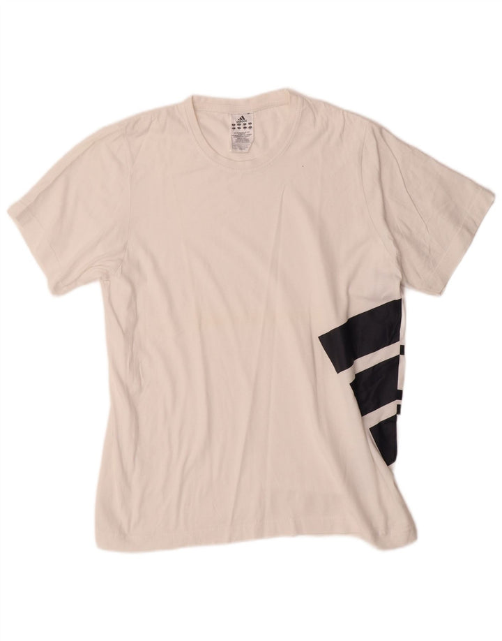 ADIDAS Herren Grafik T-Shirt Top Small Weiß