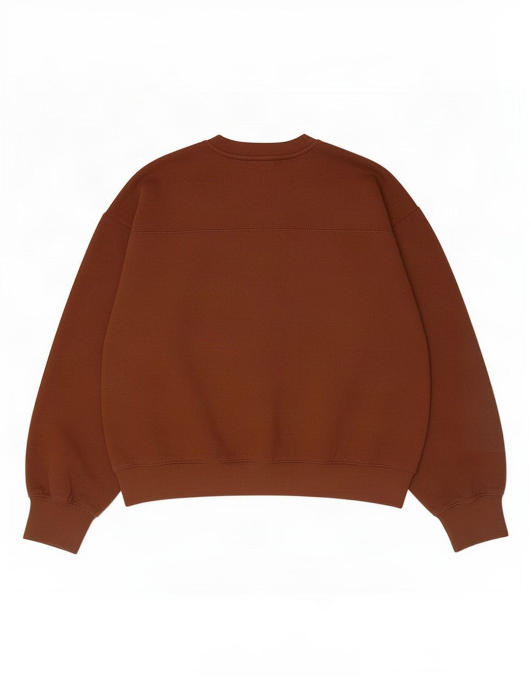 Zara Damen Crop Oversized Sweatshirt Pullover UK 14 Mittelbraunes Polyester