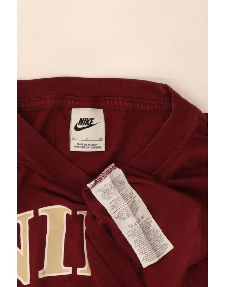 Nike Herren-T-Shirt mit Grafik, Größe S, kastanienbraune Baumwolle