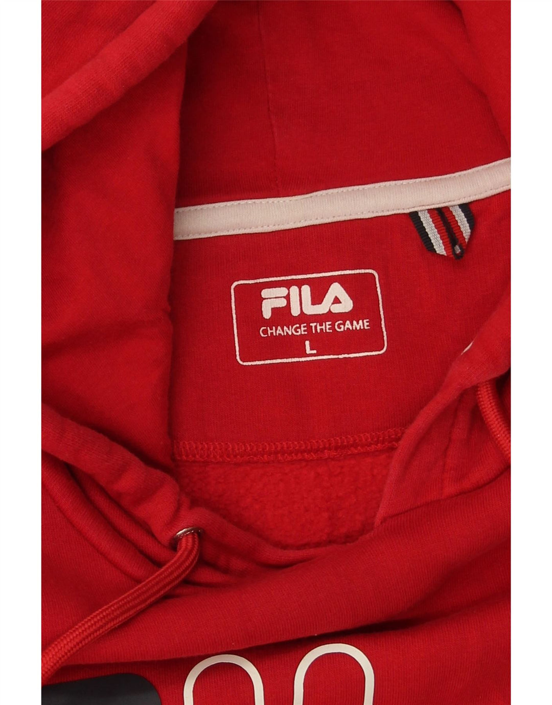 Fila Herren-Kapuzenpullover mit Grafik, groß, aus roter Baumwolle