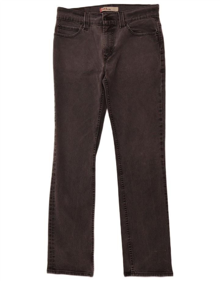 LEVI'S Damen 511 Slim Jeans W36 L34 Graue Baumwolle