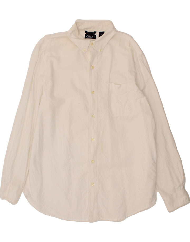 CHAPS Mens Shirt Large White Cotton Vintage Chaps and Second-Hand Chaps from Messina Hembry 